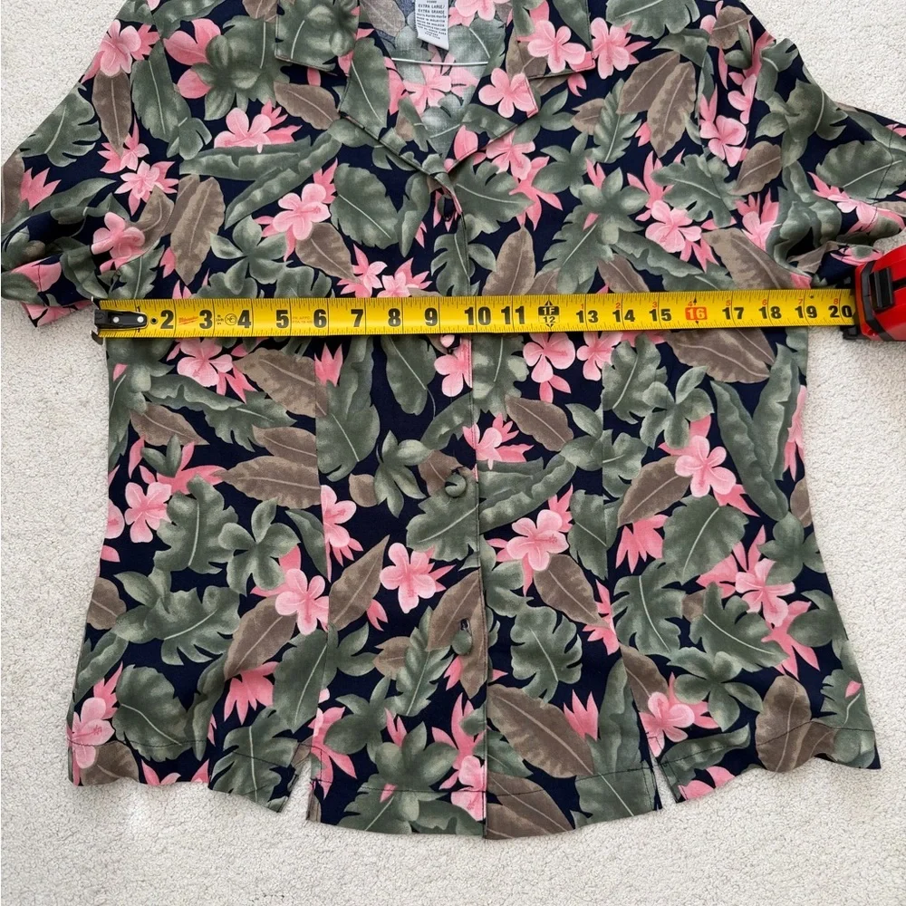 Sag Harbor Matching Two-piece Set Floral 100% Rayon XL
